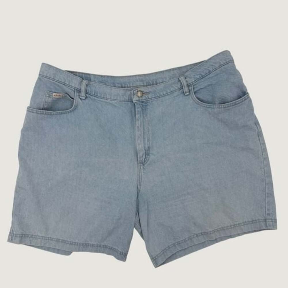 Riders by Lee Vintage High Waisted Denim Shorts Light Wash 22W 159053N Cotton
